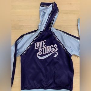 Opening ceremony reversible bomber jacket with beads and gems, size M